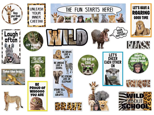 Go Wild Animals Mini Bulletin Board Set - US 8173