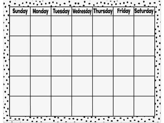 Black & White Classroom Calendar - US 3564