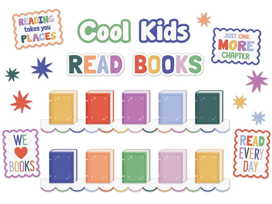Color Crush Read Books Bulletin Board Set - US 2566