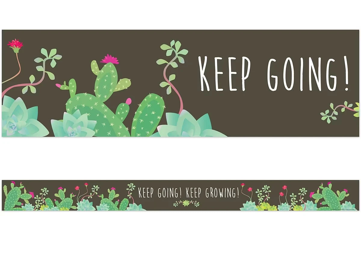 Petals & Prickles Double-Sided Succulent Border - US 8019