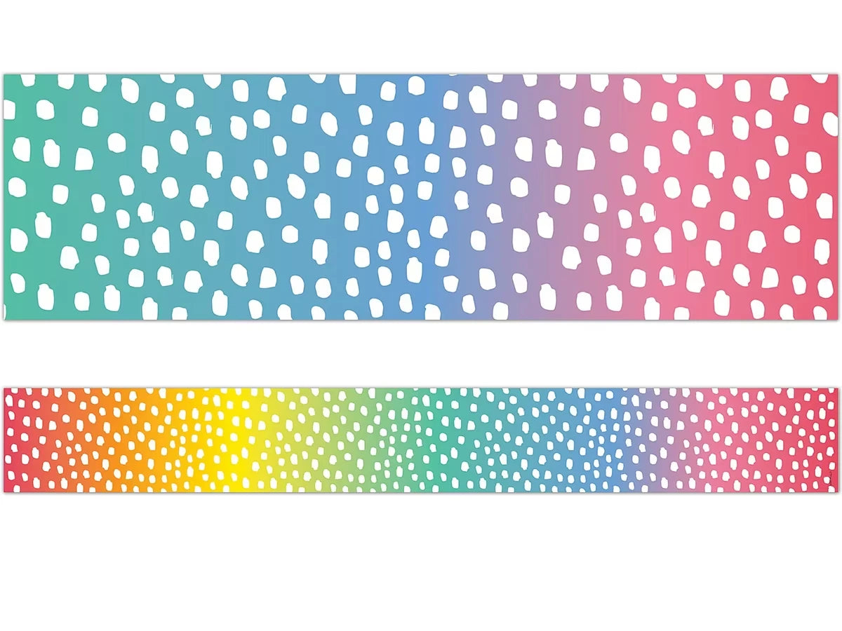 Messy Dots Rainbow Border - US 6346