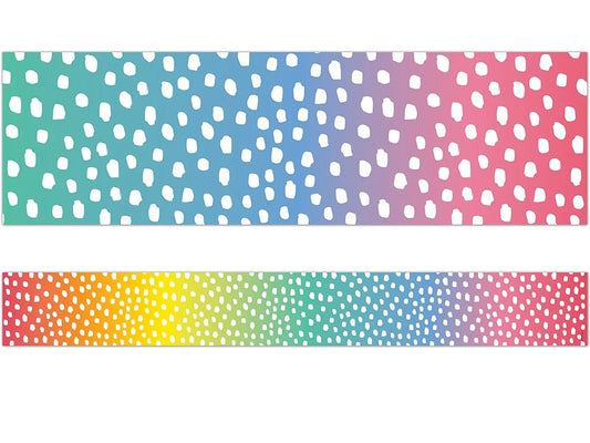Messy Dots Rainbow Border - US 6346