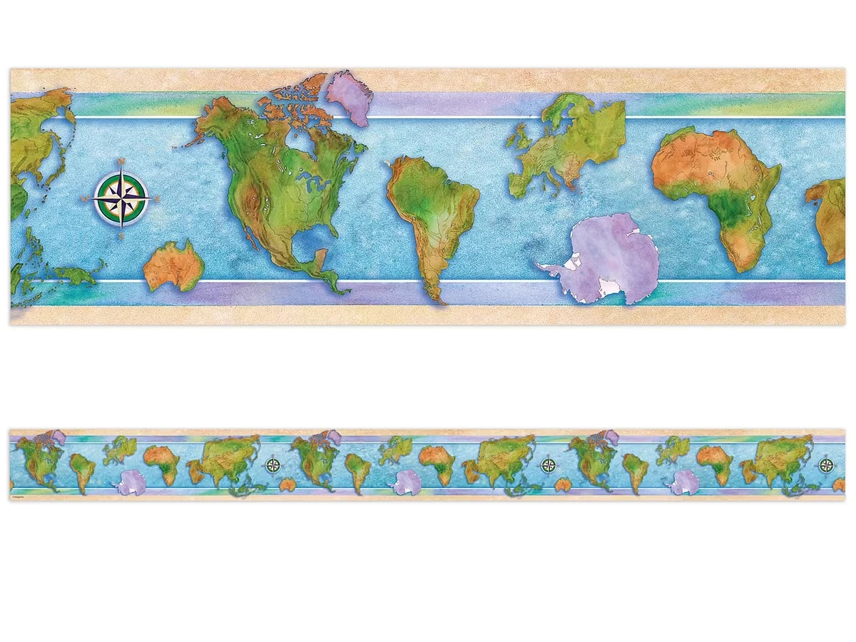 World Map Border - US 4496