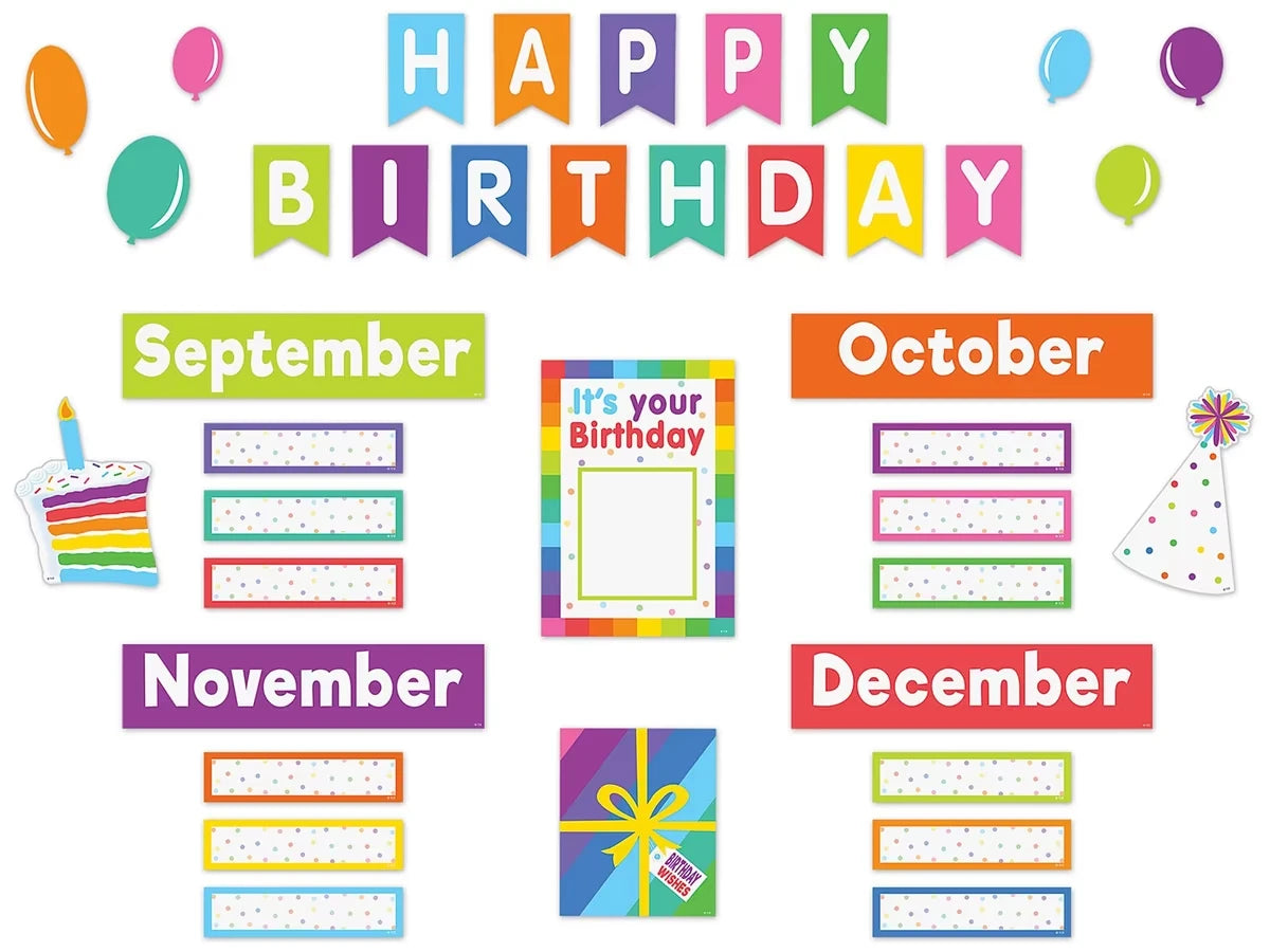 Colorful Birthday Bulletin Board Set - US 6538