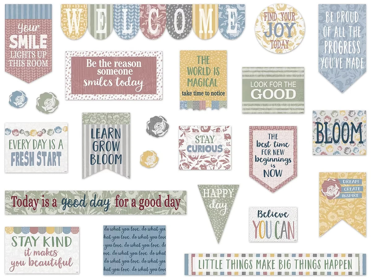Classroom Cottage Motivational Bulletin Board Set - US 5428