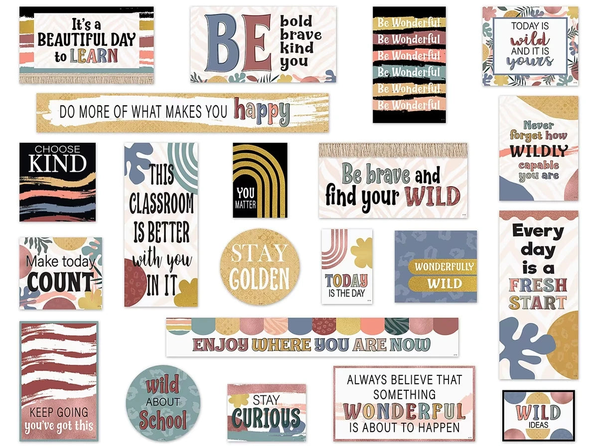 Wonderfully Wild Motivational Bulletin Board Set - US 2021