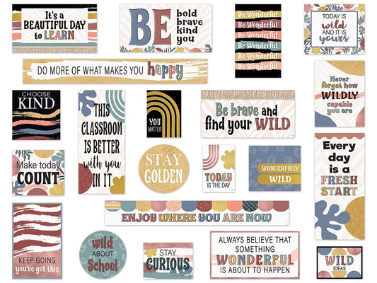 Wonderfully Wild Motivational Bulletin Board Set - US 2021