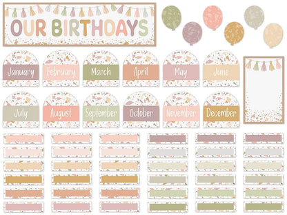 Terrazzo Tones Birthday Bulletin Board Set - US 5375