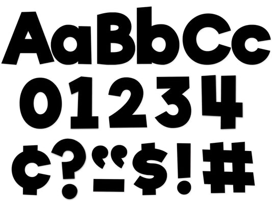 Black 4" Punch-Out Letters - US 3871