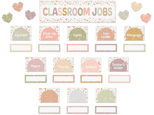 Terrazzo Tones Classroom Jobs Bulletin Board Set - US 3742