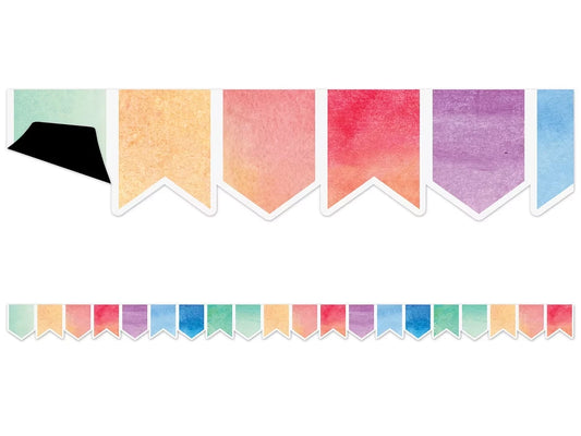 Watercolor Pennant Magnetic Border - US 5956