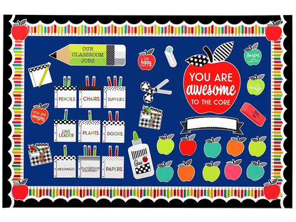 Black, White & Stylish Brights Bulletin Board Set - US 1794