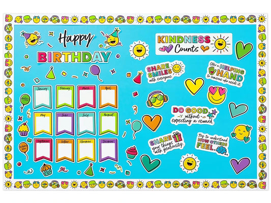 Kind Vibes Birthday Bulletin Board Set - US 7692