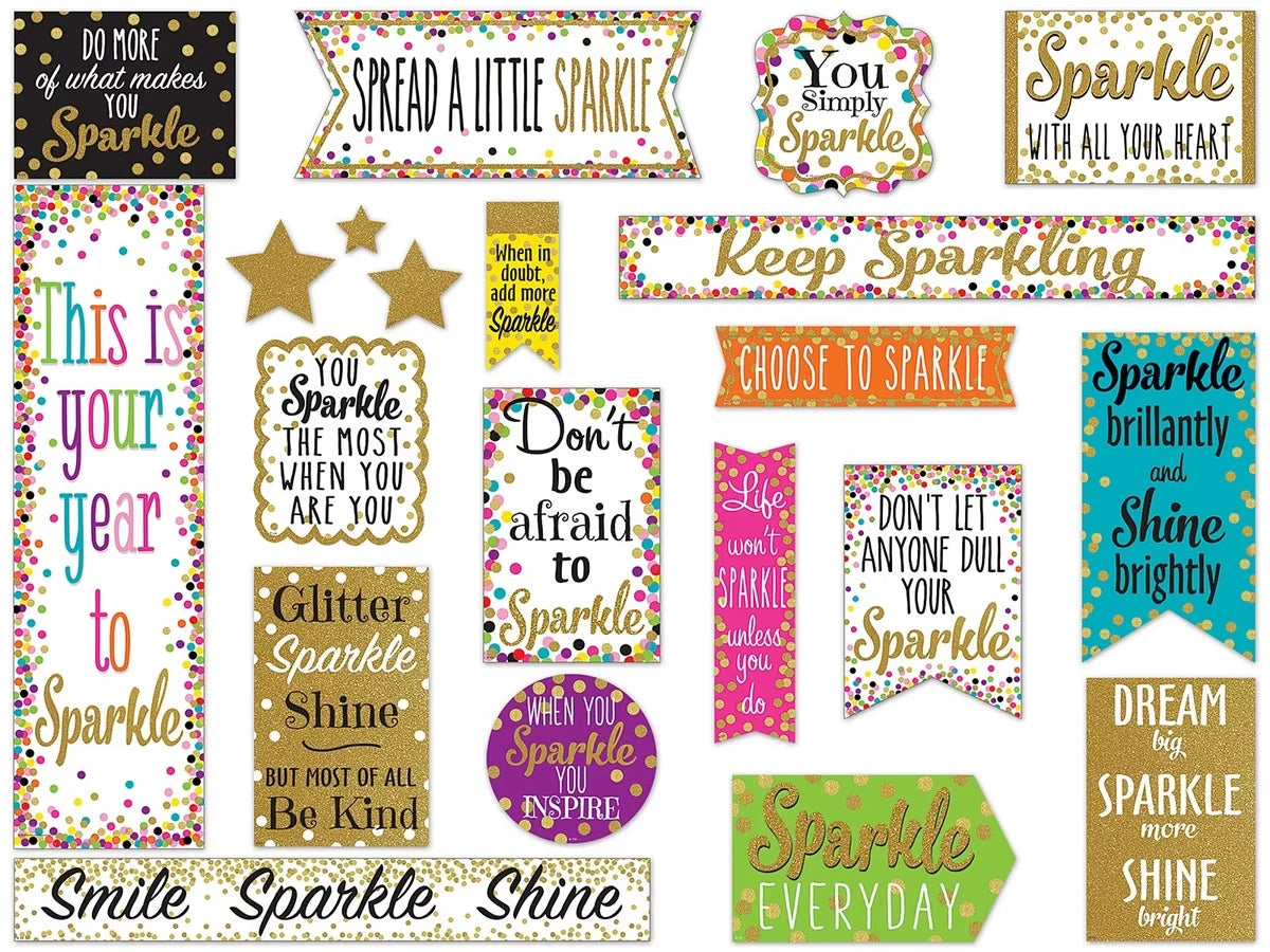 Confetti Sparkle & Shine Bulletin Board Set - US 2028