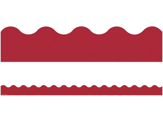 Moving Mountains Cranberry Red Scalloped Border - US 5822