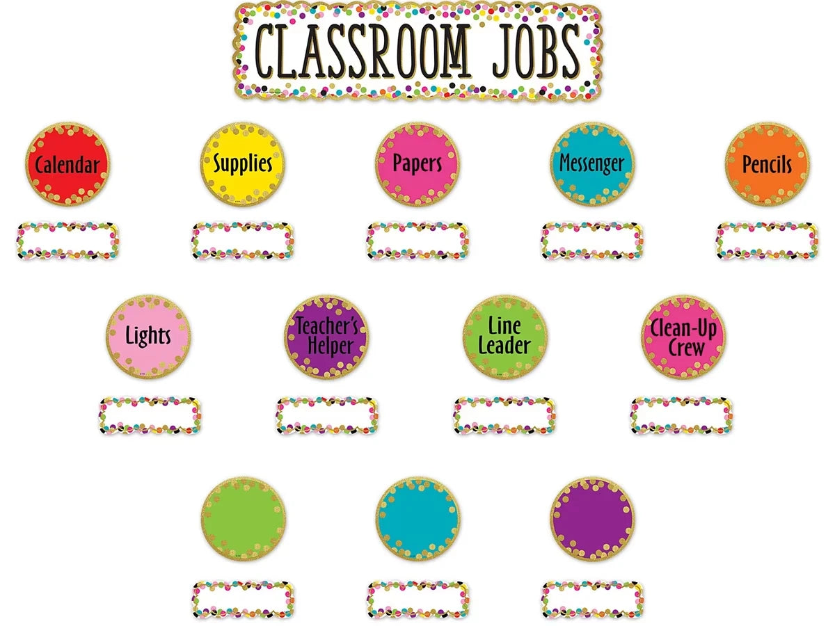 Confetti Classroom Jobs Bulletin Board Set - US 1443
