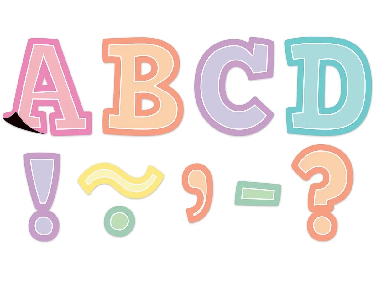 Pastel Pop 3" Magnetic Punch-Out Letters - US 7806