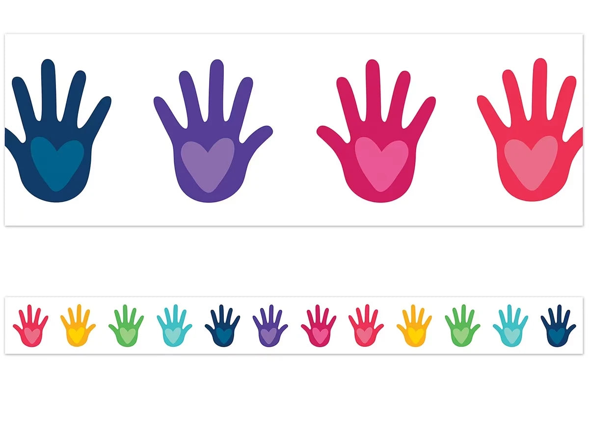 One World Colorful Hands Border - US 1293