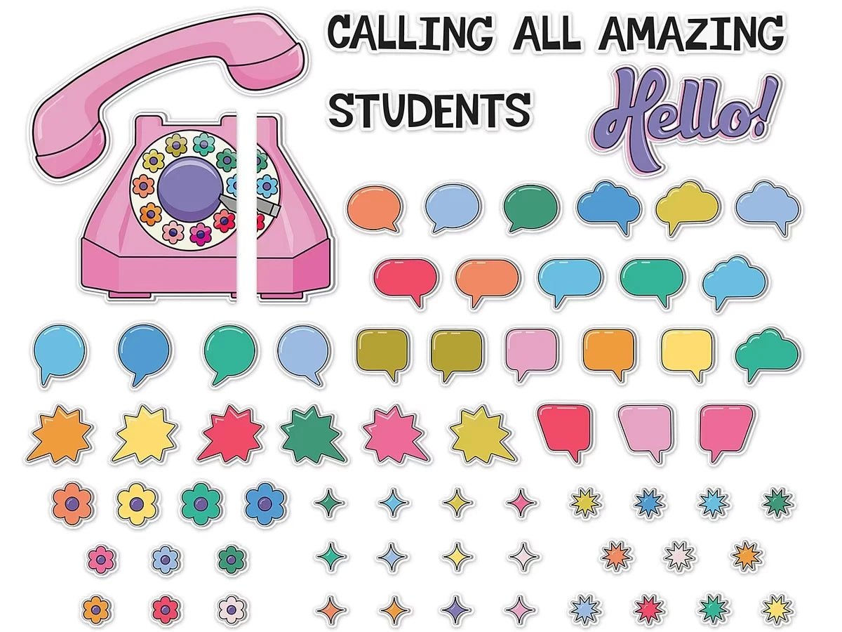 Retro Remix Calling All Amazing Students Bulletin Board Set - US 5222