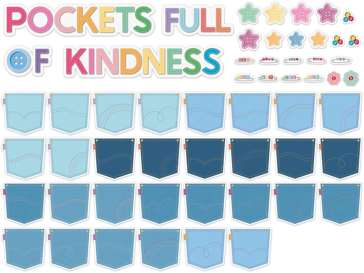 Crafty and Cool Pockets Full of Kindness Bulletin Board Set - US 7895
