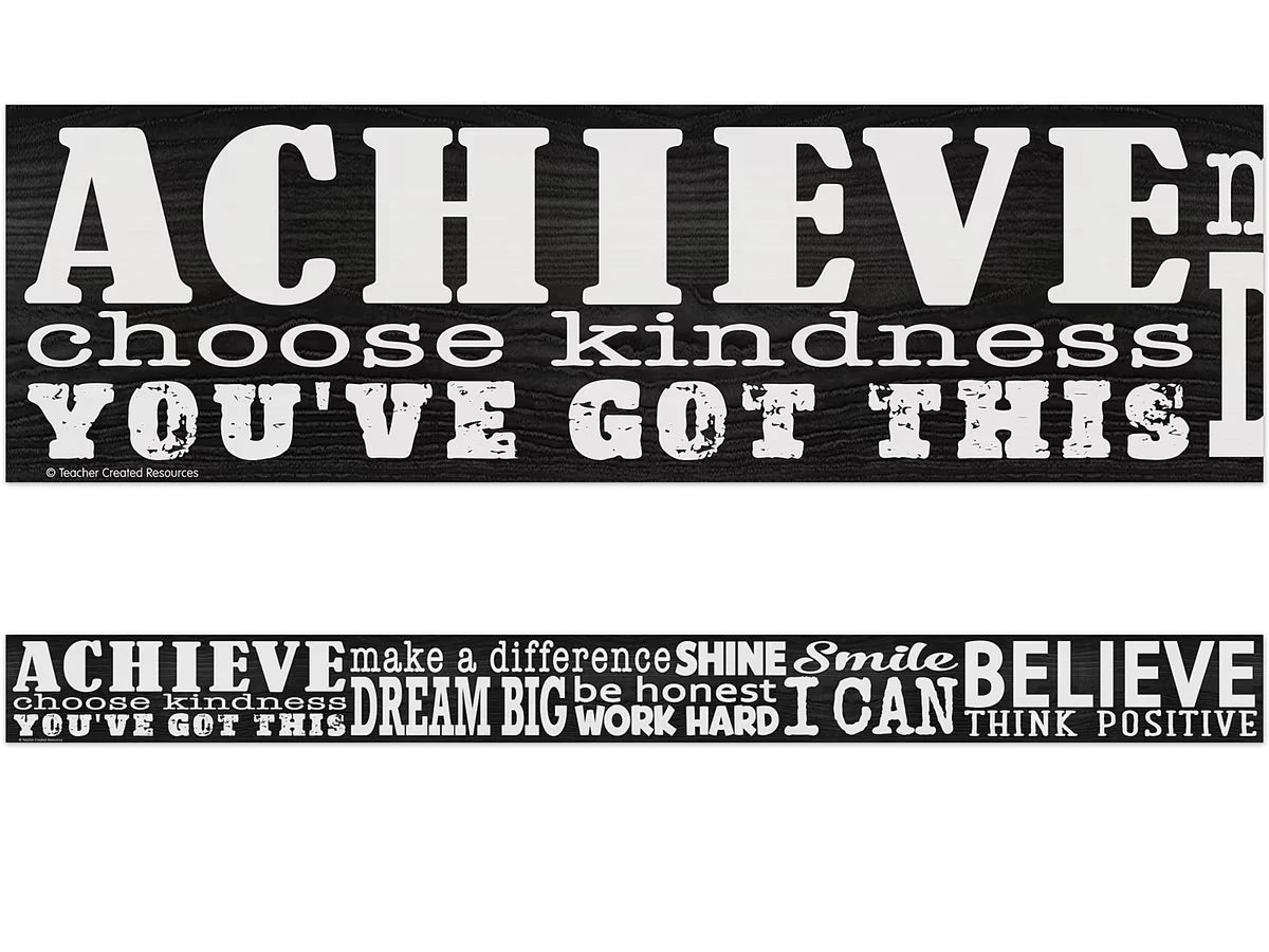 Modern Farmhouse Positive Sayings Border - US 8849