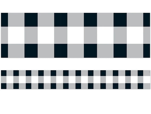 Black & White Buffalo Checkered Border - US 6367