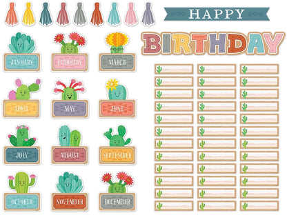 Happy Cactus Crew Birthday Bulletin Board Set - US 2381