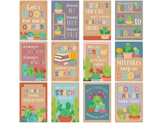 Happy Cactus Crew Motivational Small Poster Pack - US 1619