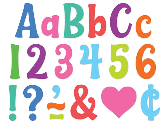 Colorful Wild Whimsy 4" Self-Adhesive Punch-Out Letters - US 3792