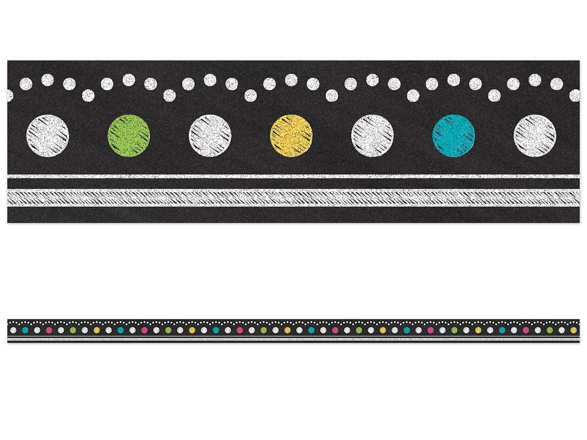 Chalkboard Brights Double-Sided Border - US 8822
