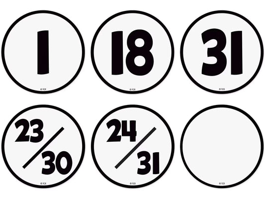 Black & White Calendar Mini Accents - US 2269