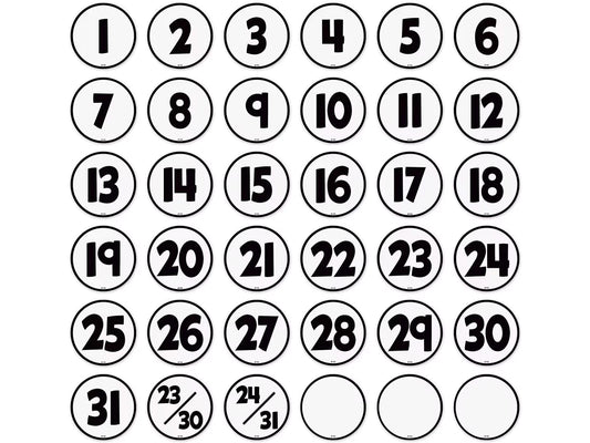 Black & White Calendar Mini Accents - US 2269
