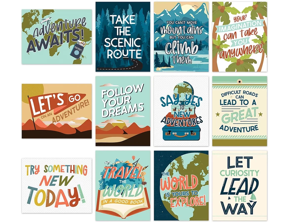 Let’s Explore Motivational Mini Poster Pack - US 6260