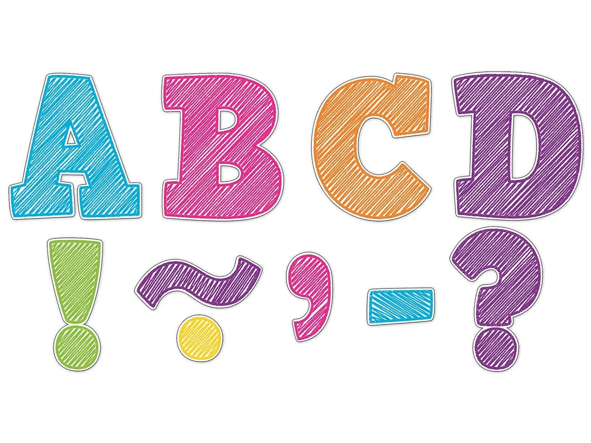 Scribble 3" Magnetic Punch-Out Letters - US 2961