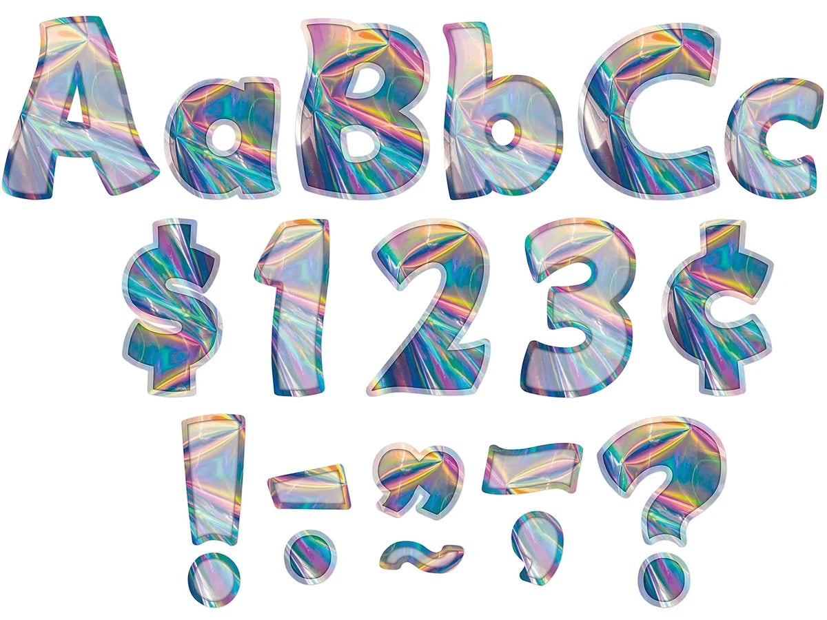 Iridescent 4" Punch-Out Letters - US 8341