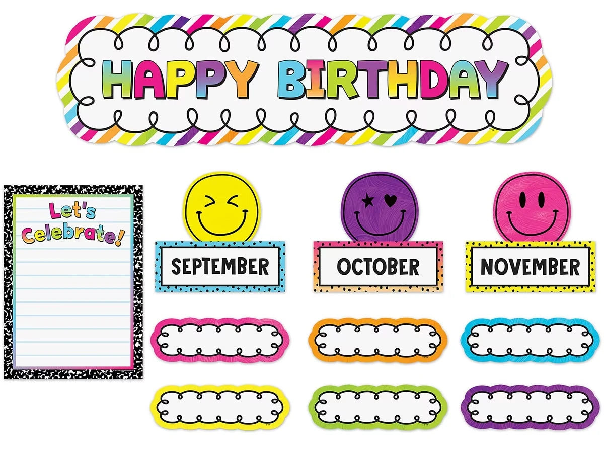 Brights 4Ever Birthday Bulletin Board Set - US 5699