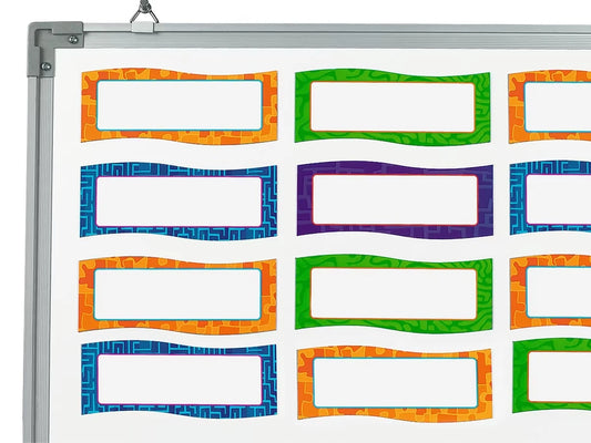 Wavy Magnetic Write & Wipe Accents - US 8234
