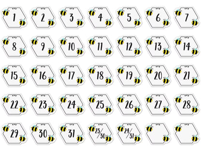 Busy Bees Calendar Mini Accents - US 1883