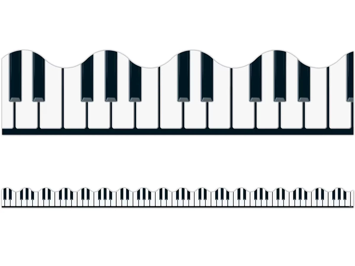 Musical Keyboard Scalloped Border - US 4098