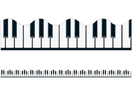 Musical Keyboard Scalloped Border - US 4098