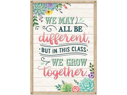Rustic Bloom We Grow Together Poster - US 5844