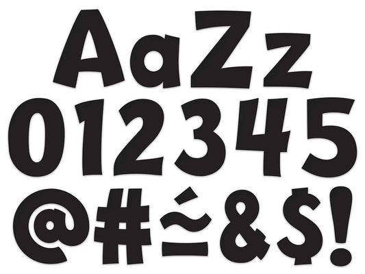 Black Playful 4" Punch-Out Letters - US 4468