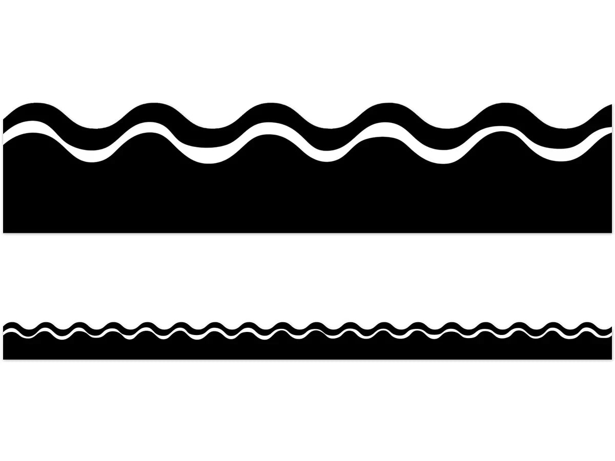 Black & White Double-Sided Scalloped Border - US 7155