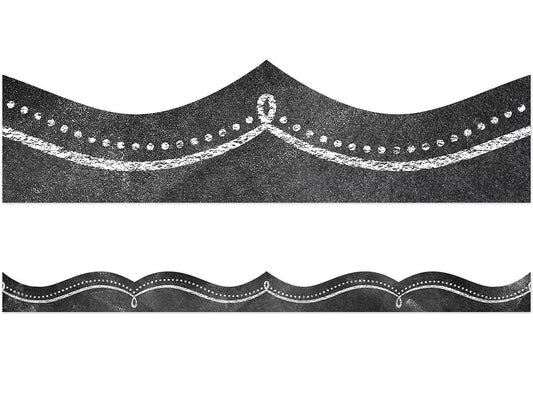 Chalk It Up! Dotted Swirl Border - US 9006
