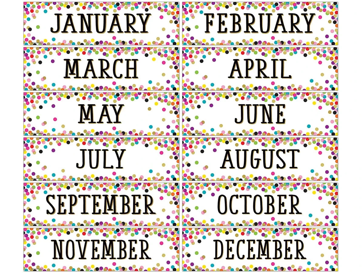 Confetti Months of the Year Bulletin Board Set - US 4343
