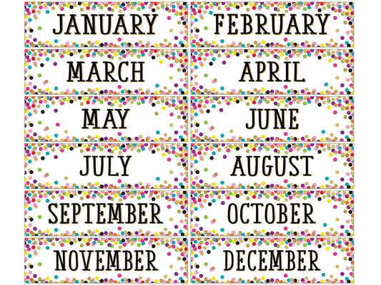 Confetti Months of the Year Bulletin Board Set - US 4343