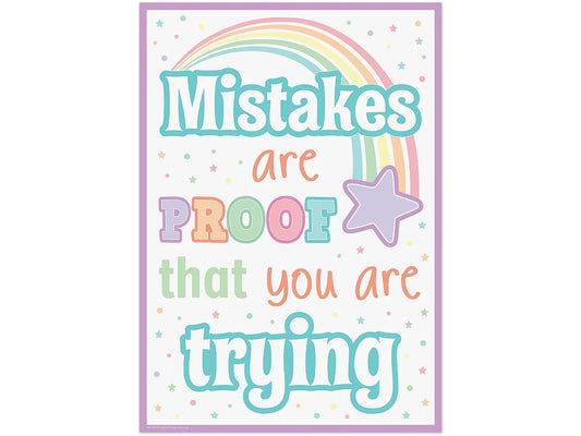 Pastel Pop Mistakes Are Proof Poster - US 8127