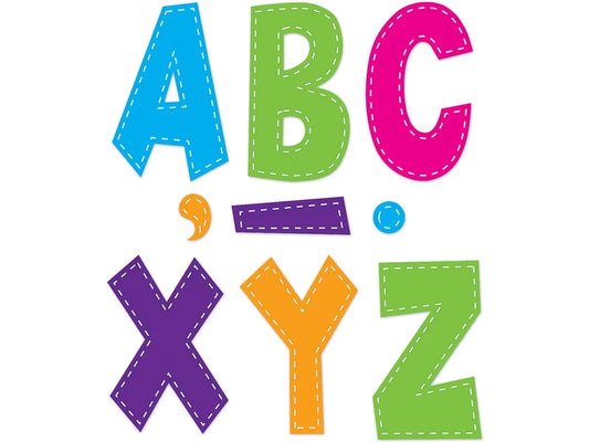 Colorful Stitched 7" Punch-Out Letters - US 4145