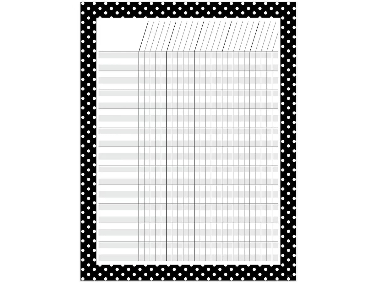 Black & White Polka Dot Incentive Chart - US 4744