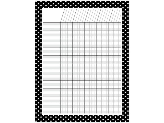 Black & White Polka Dot Incentive Chart - US 4744